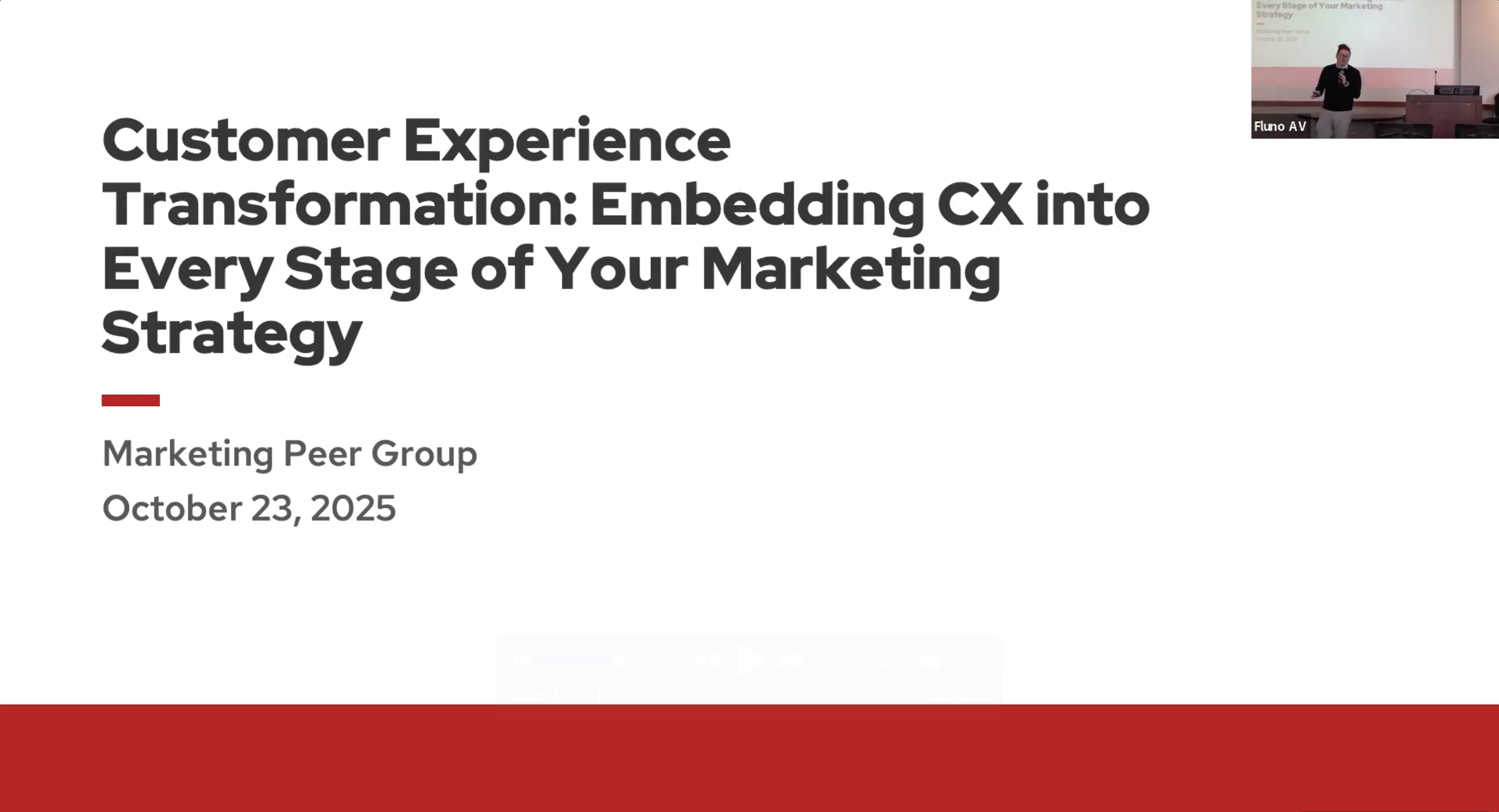 1. Full Event Recording: Customer Experience Transformation: Embedding CX into Every Stage of Your Marketing Strategy thumbnail